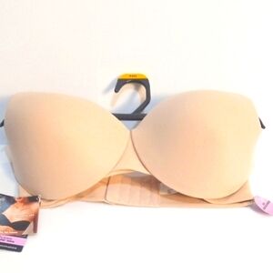 MAIDENFORM LIGHT BEIGE DREAMWIRE 5-WAY STRAP NATURAL FIT LIFT BRA SIZE 34D NWT